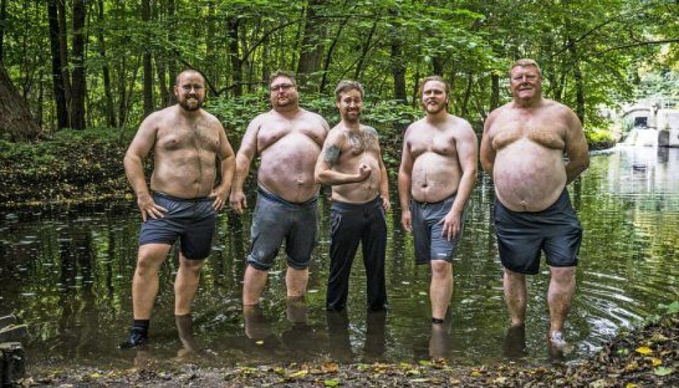 Gorm er bare et lille fnug mellem kokkene i programmet. Fra venstre Magnus Klein Kofoed, Mads Dalsborg, Steffen Egebo Nielsen og Claus ”Røde” Christensen. (Foto: Per Arnesen)