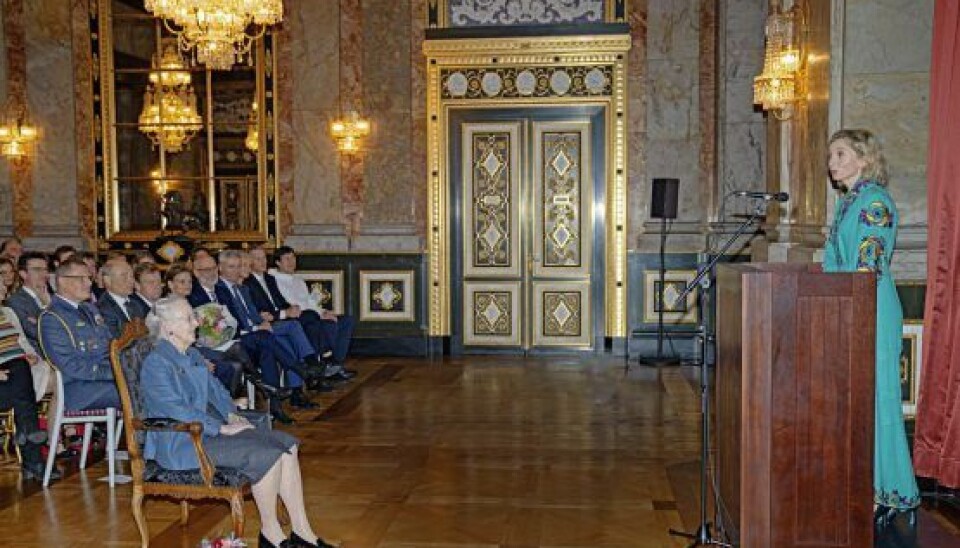 Prisen blev uddelt i Alexandersalen på Christiansborg Slot. (Foto: Agnete Schlichtkrull/DR)