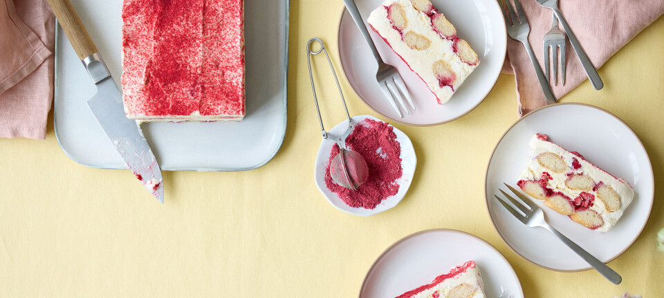 Sommerdesserten, du ikke vidste, du manglede: Prøv denne lækre frosne hindbærtiramisu
