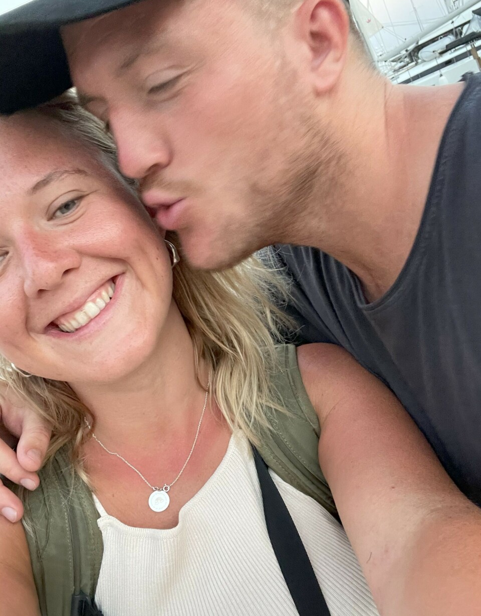 Kristine og kæresten Emil