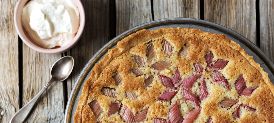 Skøn rabarbertærte med frangipane