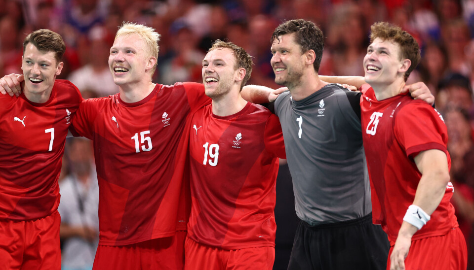 Emil Jakobse, Magnus Saugstrup, Mathias Gidsel, Niklas Landin Jacobsen og Lukas Jørgensen.