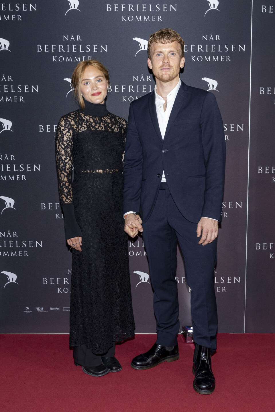 Premiere på 'Når befrielsen kommer'. Agnes Westerlund Rase og Morten Hee Andersen.