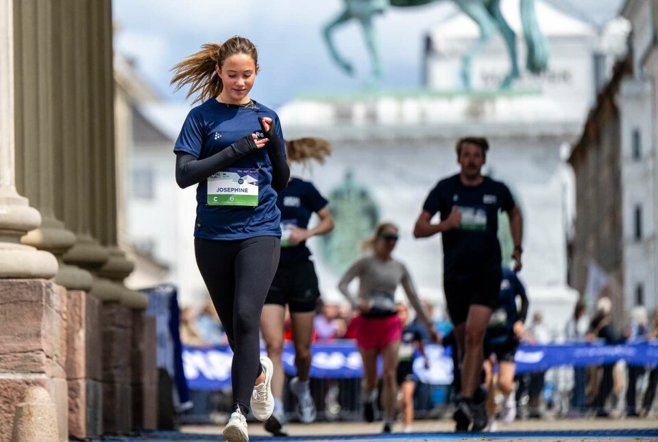 Prinsesse Josephine løber i mål til dette års Royal Run 2025.