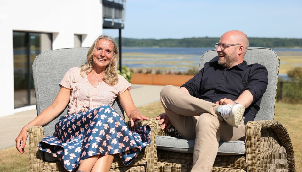 Kristine Virén med makkeren i 'Hammerslag' Lars Lyng.