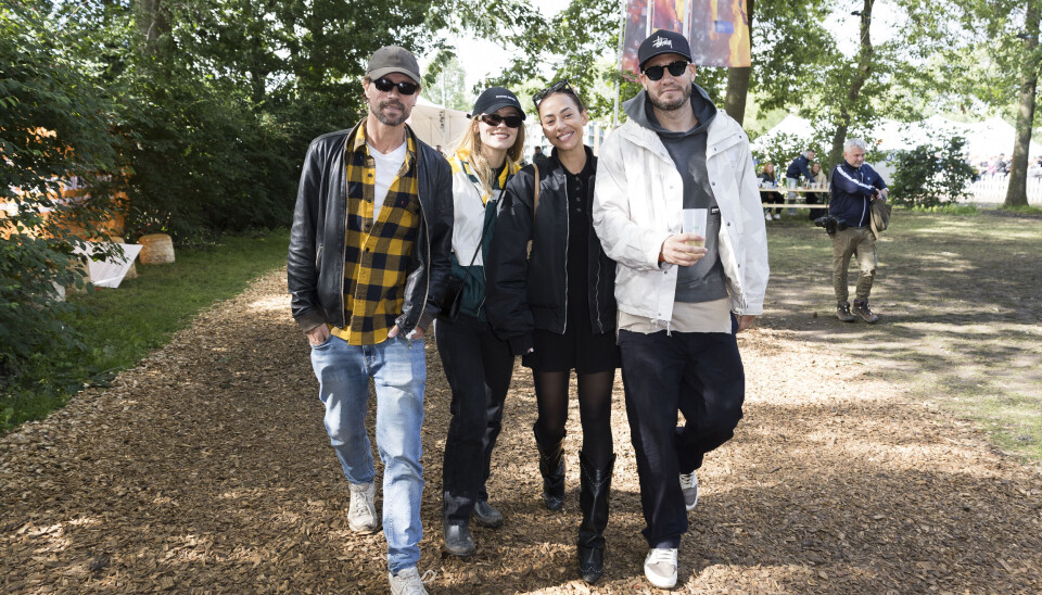 Michael Maze, Sofie Dyrby, Sus Wilkins og Nicklas Bendtner på Roskilde Festival 2024