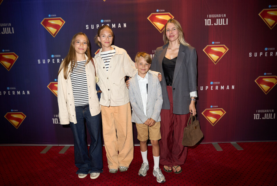 Hanna, Sigga, Hugo og Gunnvør Virgarsdóttir Dalsgaard til premiere på 'Superman', MovieHouse Hellerup