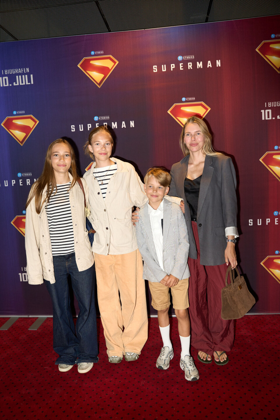 Hanna, Sigga, Hugo og Gunnvør Virgarsdóttir Dalsgaard til premiere på 'Superman', MovieHouse Hellerup