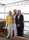 Dronning Margrethe, prinsesse Benedikte og dronning Anne-Marie fejrer Sankt Hans Aften ombord på kongeskibet Dannebrog i Sønderborg Bugt onsdag den 23. juni 2021.