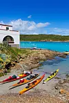 Kajakker på Menorca.