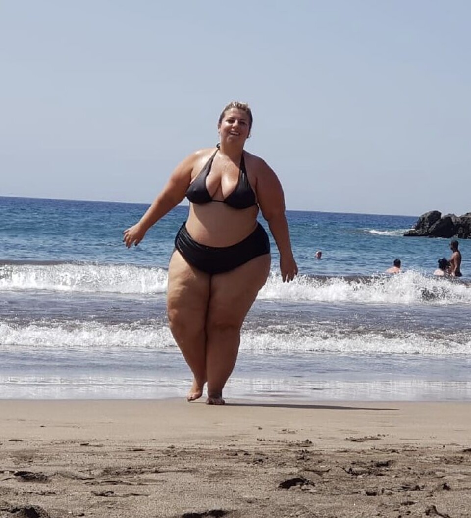 Maja Aagaard på stranden