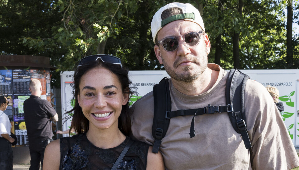 Nicklas Bendtner og Sus Wilkins på Roskilde Festival.