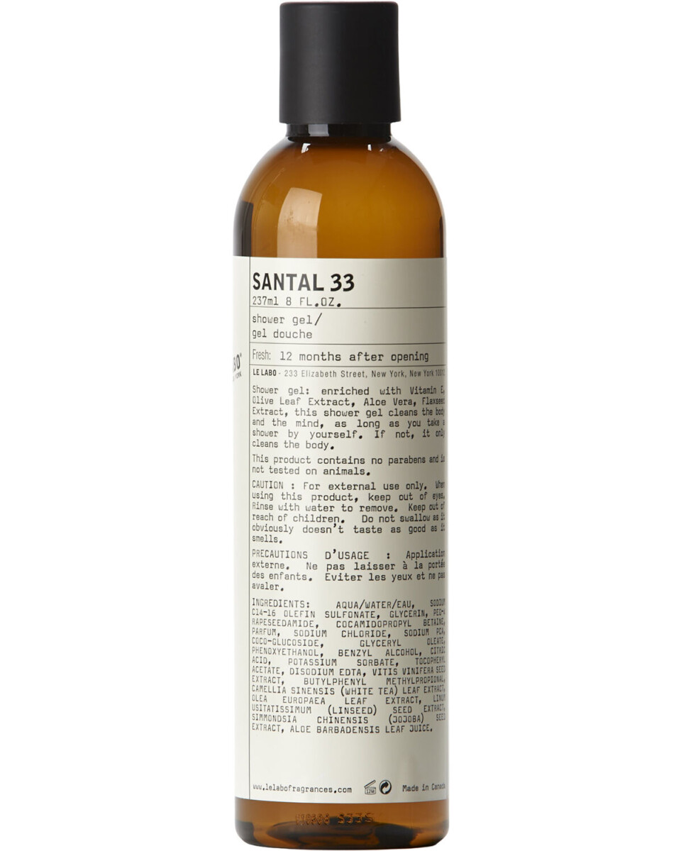 Santal 33 Shower Gel, Le Labo, 485 kr.