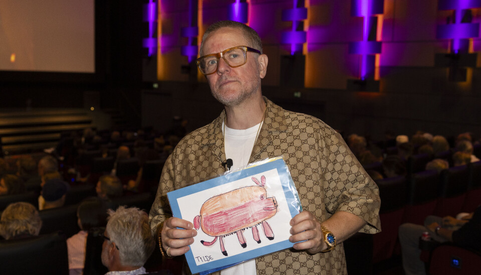 Anders Matthesen med Thildes tegning.