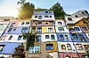 Det farverige Hundertwasser House i Wien.
