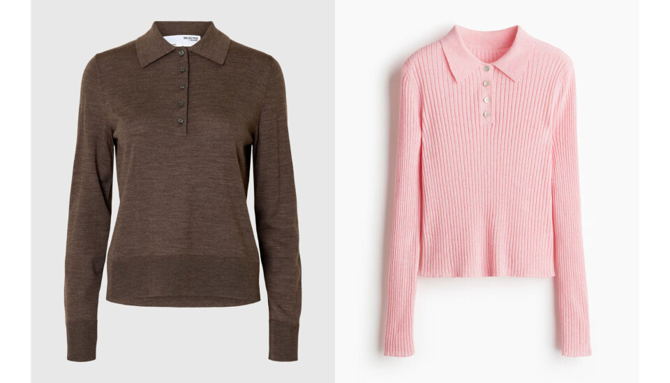 Polotrøjer fra Selected Femme, 600 kr. (tv.), og H&M, 349 kr. (th.)