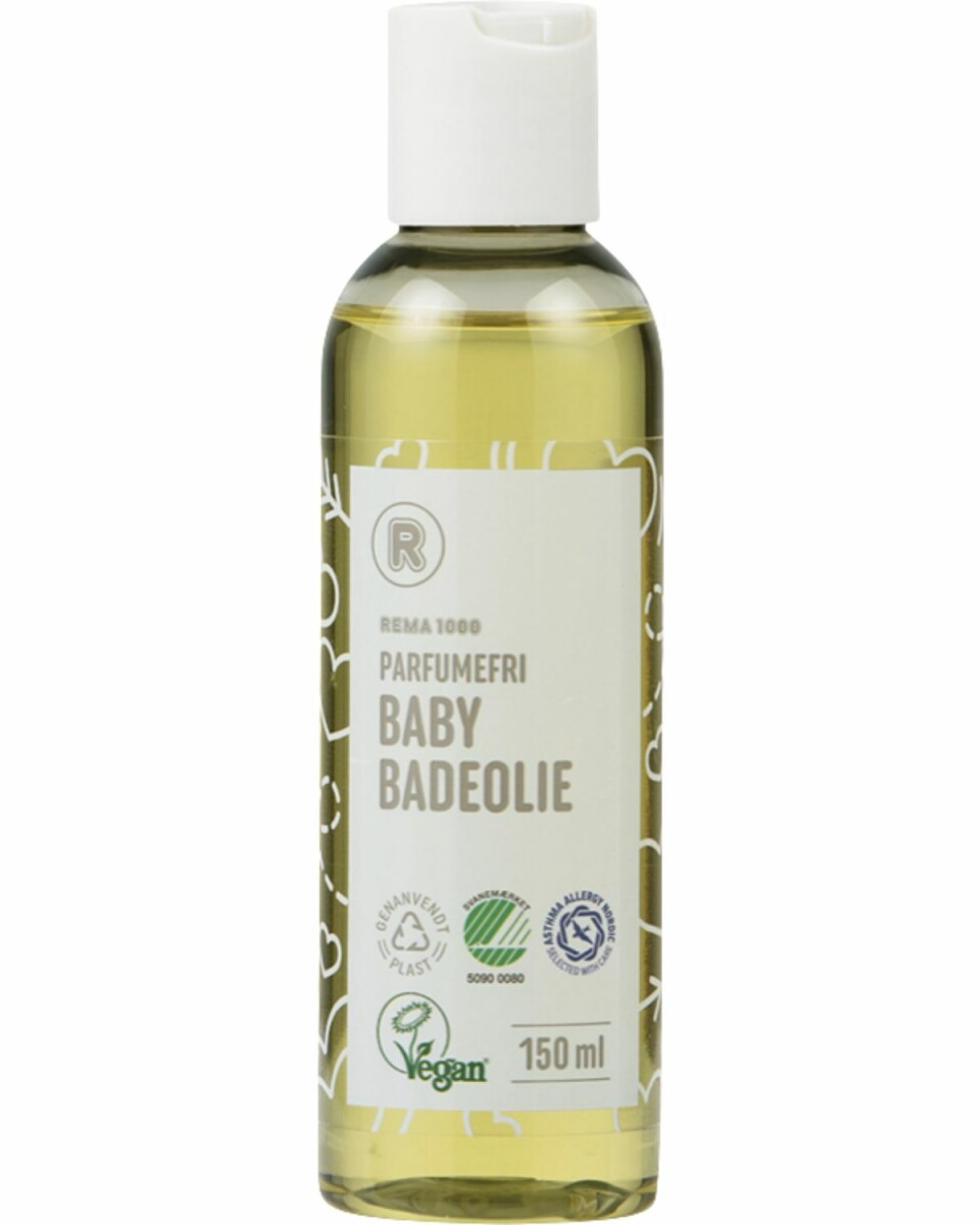 Baby Badeolie, Rema 1000, 20 kr.