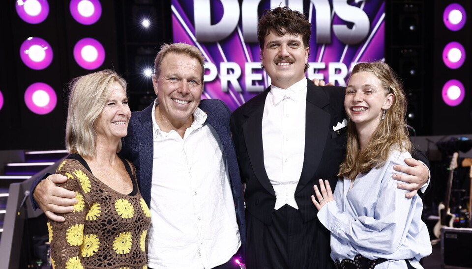 Marian Midé, Mikkel Beha, Alfred Midé og Madeleine Holbek Boldsen til premieren på 'Vild med dans'