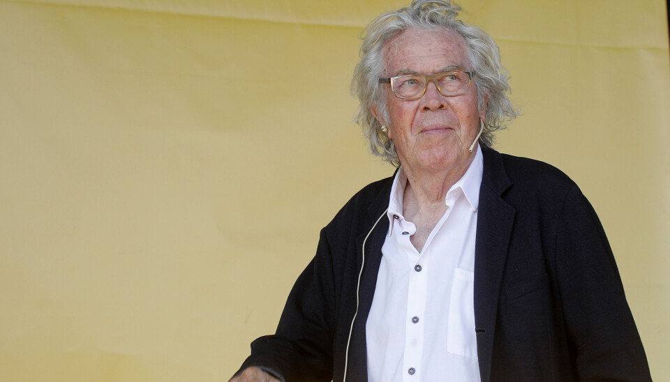 Jørgen Leth til fejring af Jonas Vingegaard i Glyngøre.