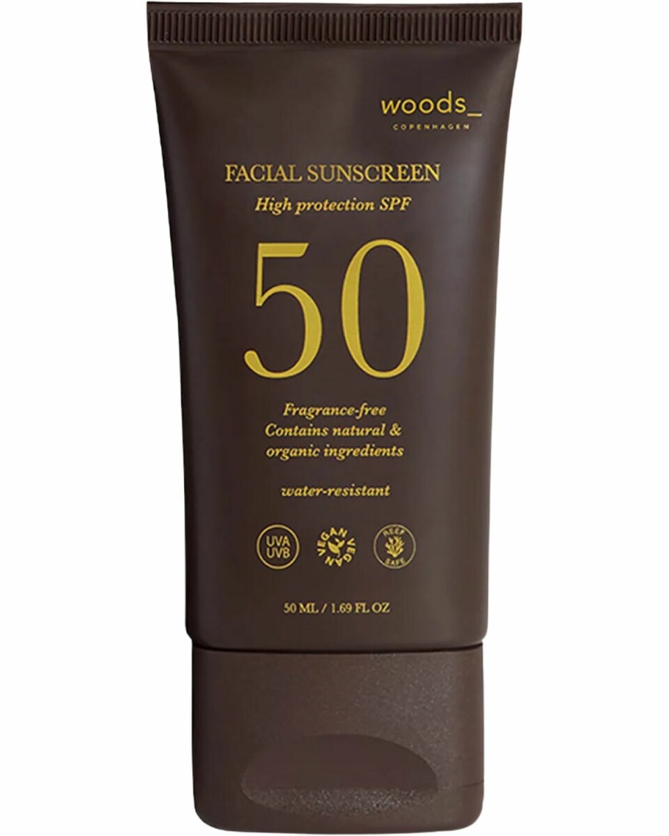 Sun Face SPF 50, Woods Copenhagen, 200 kr.
