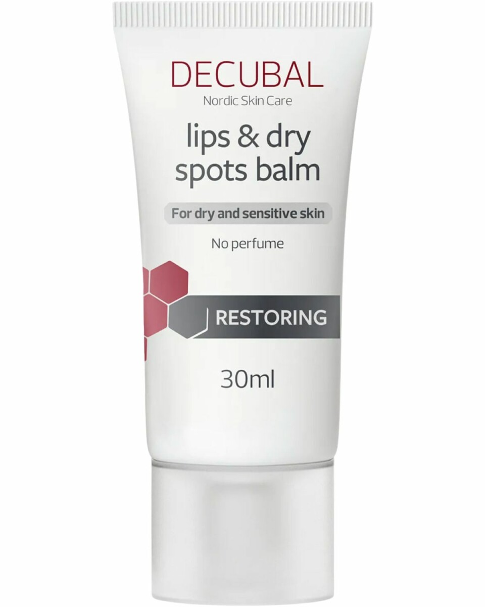 Lips & Dry Spots Balm, Decubal,
70 kr.