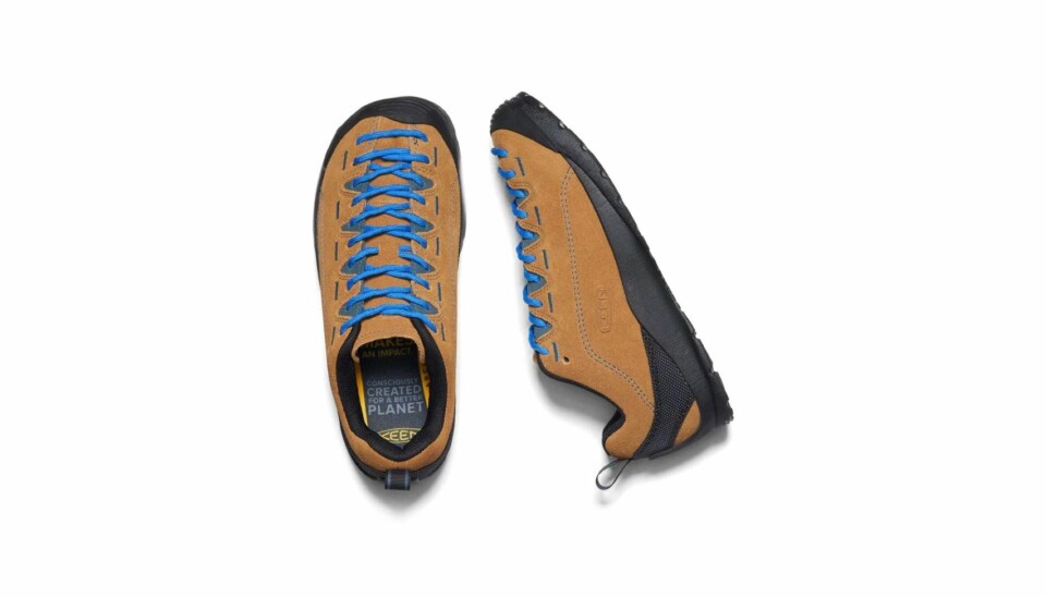 Brune sneakers med blå snørrebånd fra Keen