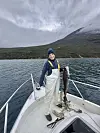 Iben Mondrup flyttede fra Grønland til Danmark som 18-årig. I sommer var hun tilbage i Nuuk og på fisketur.
