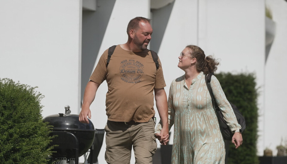 Kasper og Sandra efter deres romantiske weekend.