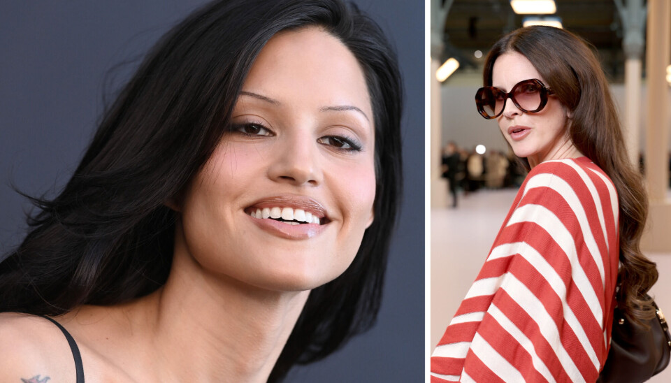 Modellen Gabbriette (tv.) og sangeren Lana Del Rey (th). Begge med helfarvet håret.