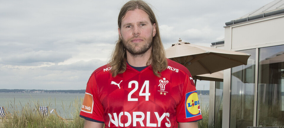 Se billederne: Korthåret Mikkel Hansen støttede den gode sag med sin far