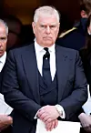 LONDON, UNITED KINGDOM - SEPTEMBER 16: (EMBARGOED FOR PUBLICATION IN UK NEWSPAPERS UNTIL 24 HOURS AFTER CREATE DATE AND TIME) Prince Andrew, Duke of York attends Katharine, Duchess of Kent's Requiem Mass service at Westminster Cathedral on September 16, 2025 in London, England. Katharine, Duchess of Kent was married to Prince Edward, Duke of Kent, a first cousin of Queen Elizabeth II. She died on September 4 at the age of 92 at Kensington Palace surrounded by her family. Having converted to Catholicism in 1994, her funeral takes place at Westminster Cathedral and is the first Catholic funeral to be held for a member of the royal family in modern British history. Her Royal Highness will be laid to rest at the Royal Burial Ground at Frogmore, Windsor. (Photo by Max Mumby/Indigo/Getty Images)