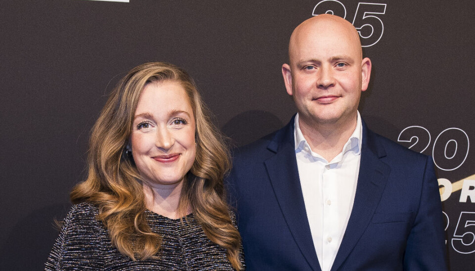 Kulturminister Jakob Engel-Schmidt og Camilla Søe i babylykke: Viser maven frem