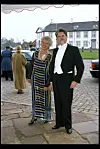 Jytte Hilden og Mogens Lykketoft til gallafest på Fredensborg Slot, 1998.