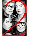 Filmplakaten til 'The Devil Wears Prada' med fire sort-hvide portrætter og en stor rød tal 2.