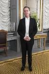 Her ses Esben Lunde Larsen til nytårstaffel på Amalienborg i 2017