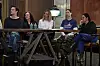 Pernilla August stod både bag kameraet som instruktør og foran som skuespiller i tredje sæson af den danske tv-serie 'Arvingerne' i 2016. Her med Mikkel Boe Følsgaard, Kirsten Lehfeldt, Lene Maria Christensen og Karla Løkke.