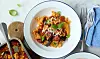One pot-pasta med ratatouille og chorizo.