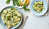 Pappardelle med courgette og courgetteblomster