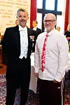 Kongen og Anden til Håndværkerforeningens Medaljeoverrækkelse.