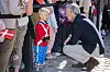Mange borgere
var mødt op på kajen for at hilse på
majestæterne.