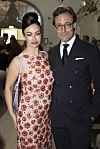 Aura Dione, 41, med sin nye kæreste, Philippe Benjamin Skow, 41.