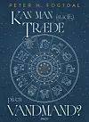 Bogforside med astrologisk hjul og stjernetegn på mørk blå baggrund.