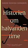 Bogforside med sort paraply på brun baggrund og titel i lysegul skrift.