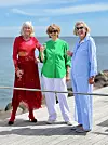 'Verdensdamerne' Lotte Freddie, Bente Scavenius og Merete A. Baird.