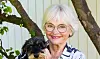 Pia Kjærsgaard med sin hund.
