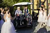 Ved ankomsten var det tydeligt, at dronningen var veloplagt og glædede sig.