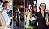 Fire kvinder i forskellige professionelle roller vist side om side.