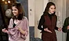 Kvinde som teenager og som voksen vist i to indendørs tv‑scener side om side