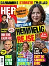 Forside af Her & Nu med fotos af kendte danskere og store gule og røde overskrifter.