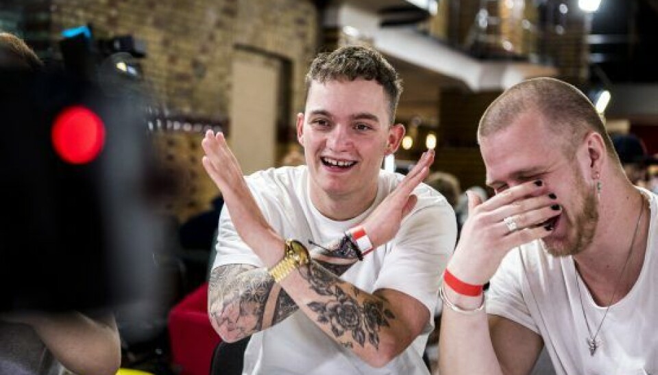 'Skvat' audition. Kasper Eriksen og Asger Boelskifte (Foto: Lasse Lagoni / TV 2)